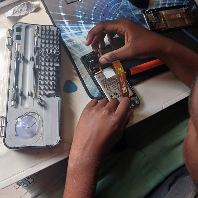 Phone repair close-up